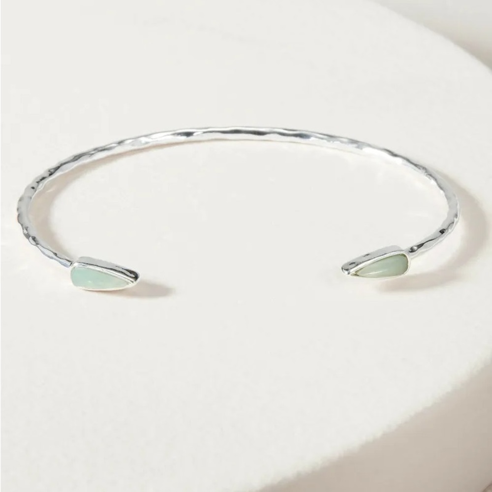 Stella & Dot Somerville Skinny Cuff Bracelet - Silver/Mint
